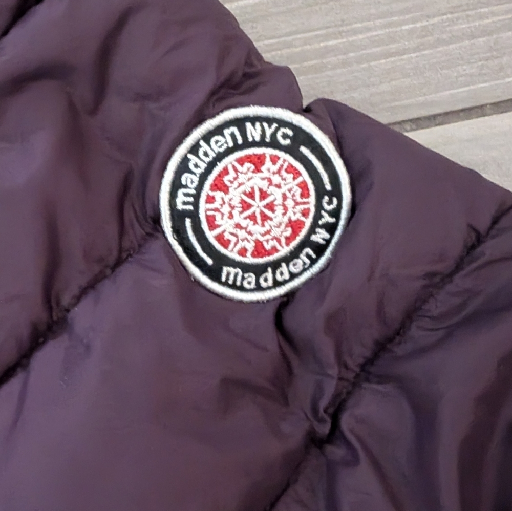 Madden Girl Eggplant Puffer Jacket With Stuff Sack - Picture 4 of 6